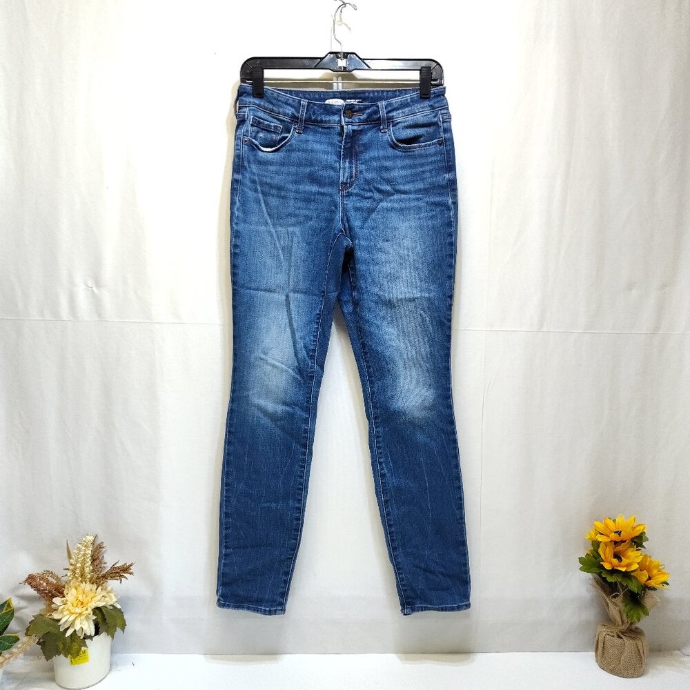 Old Navy Pop Icon Skinny Mid-Rise Stretch Denim Jean Nicky 2 Mr Skinny DK Size 6